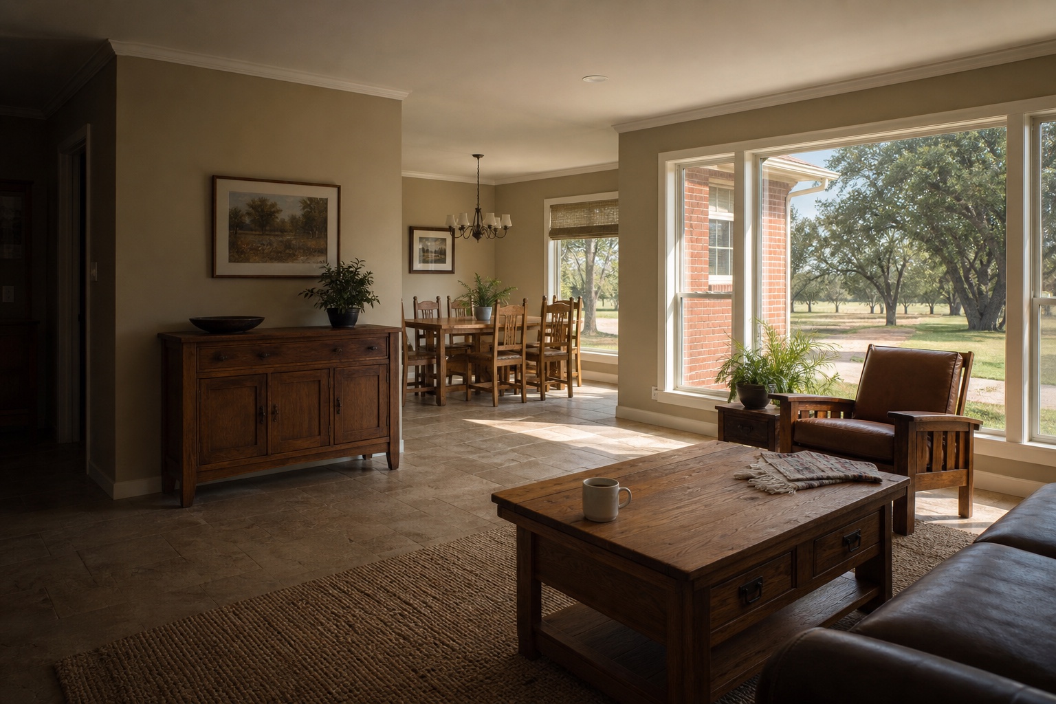 A bright, freshly cleaned North Texas interior
